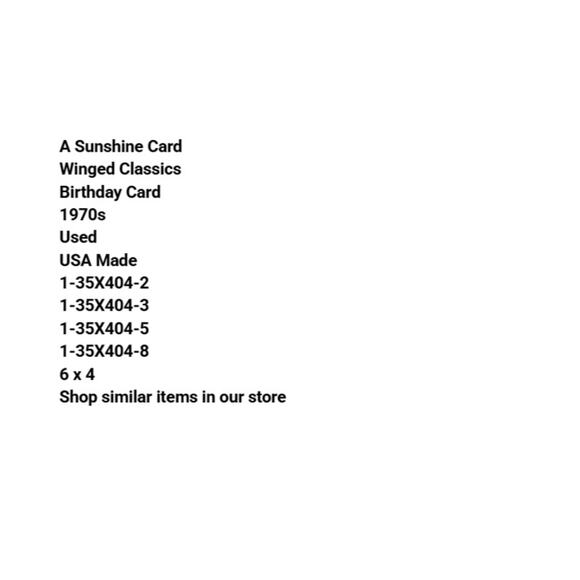 Lot 4 Vtg MCM Birthday Card USA 1970s Embossed Ornithologist Bird Winged Classic - Picture 2 of 16